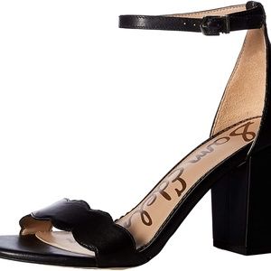 Sam Edelman Odila Black Leather Block Heel 7.5